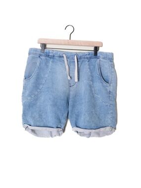 Zara Men Soft Denim Light Blue Shorts
